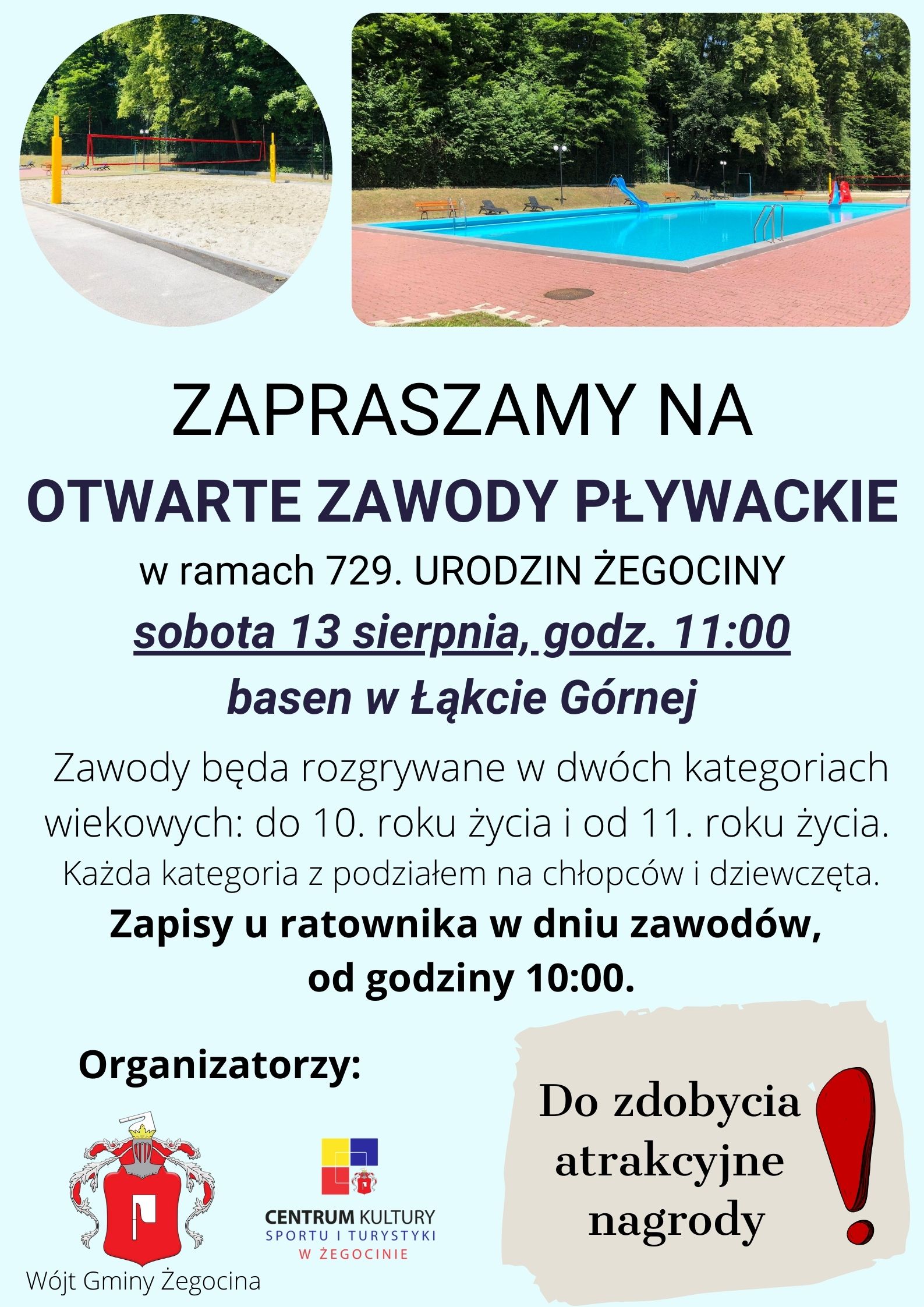 ZAPROSZENIE NA ZAWODY PŁYWACKIE